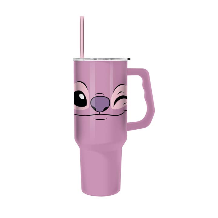 Silver Buffalo - Wholesale Insulated Mug/Tumbler - Lilo And Stitch Angel Big Face 40oz Stainless Steel Tumbler