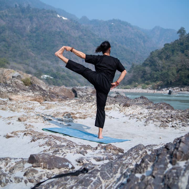 Herren Baumwoll-Yogahosen Schwarz - Sattva für den Großhandel von AKISO