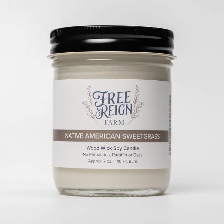 Free Reign Farm - Wholesale Jar/Filled Candle - NEW 7oz Wood Wick Soy Candles3