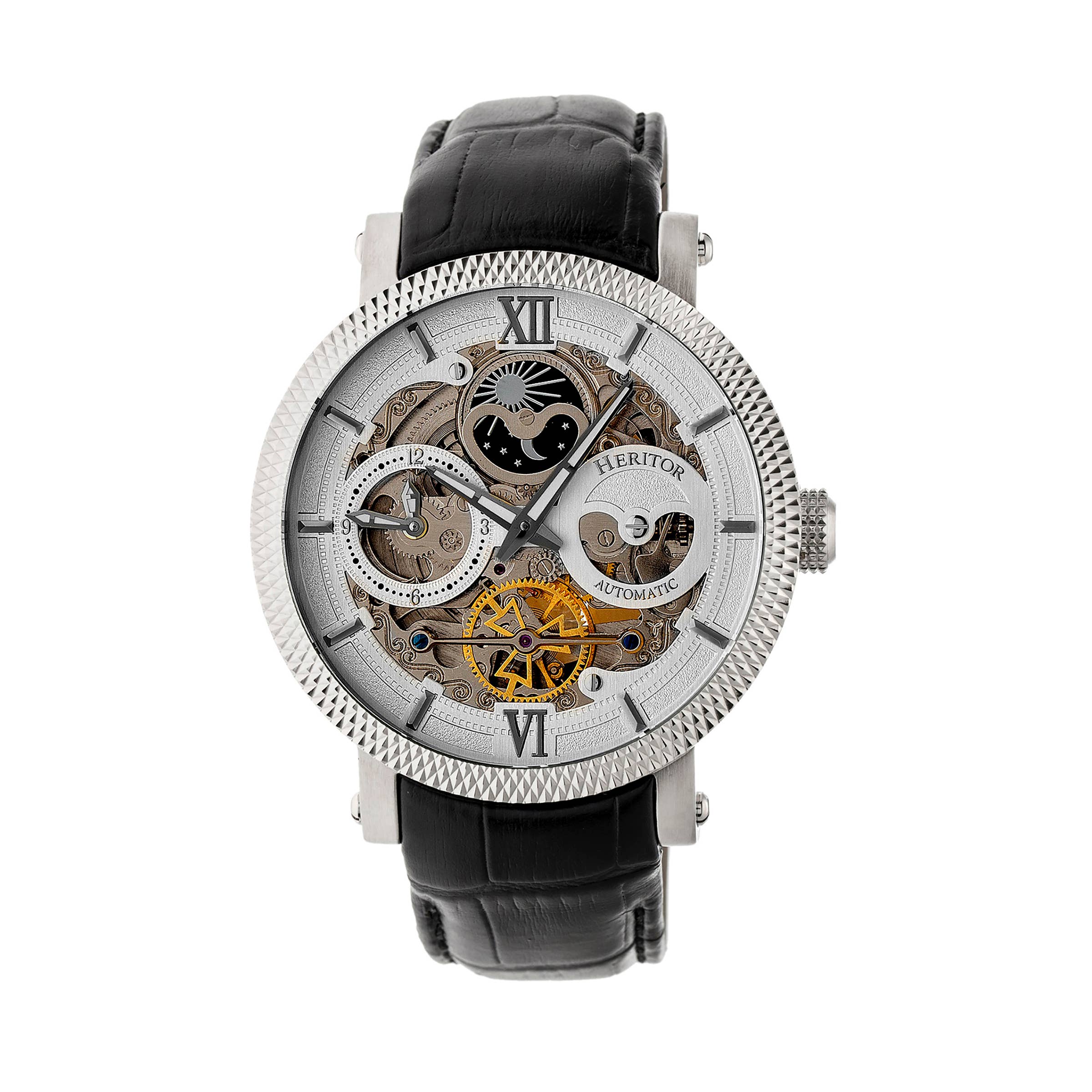 Heritor Automatic - Wholesale Polshorloge - Heren - Heritor Automatic Aries automatische horloge met skelet en leren band0