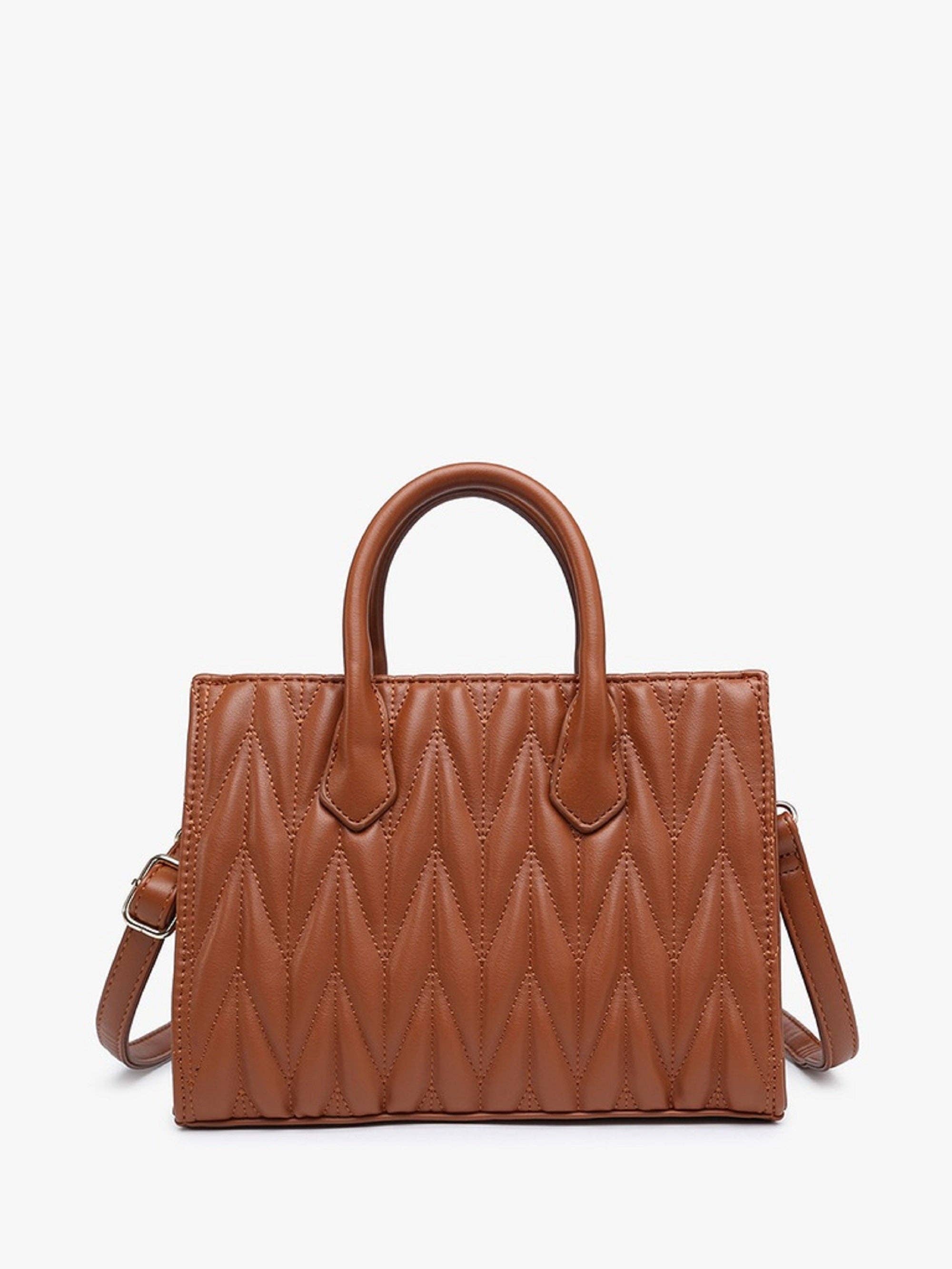 MiMi Wholesale - Wholesale Satchel - Women's - EH Women's Satchel with Herringbone Pattern And Dual Handles2