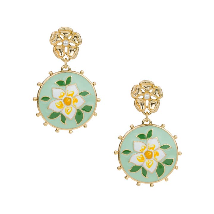 Flower Post Earrings - Cloisonne Collection for wholesale by Patricia Nash