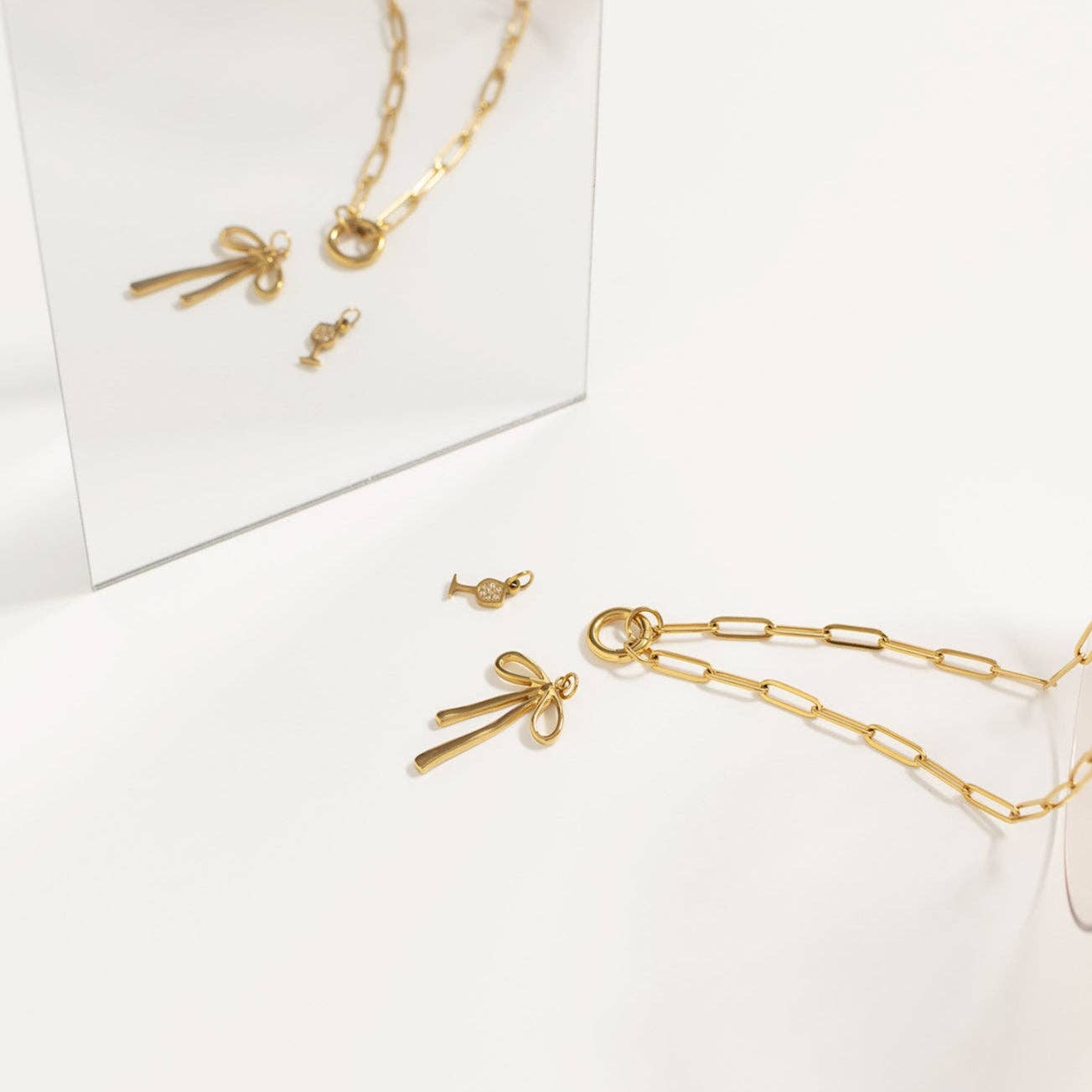 WJW – wholesale Individuell berlock/hänge – 18K guld PVD rostfritt stål lång båghänge9