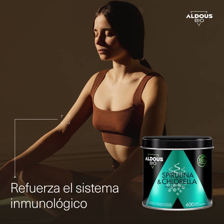 Aldous Bio - Venta al por mayor Suplementos/vitaminas para beber - Espirulina y Chlorella Aldous Bio | 600 comprimidos6