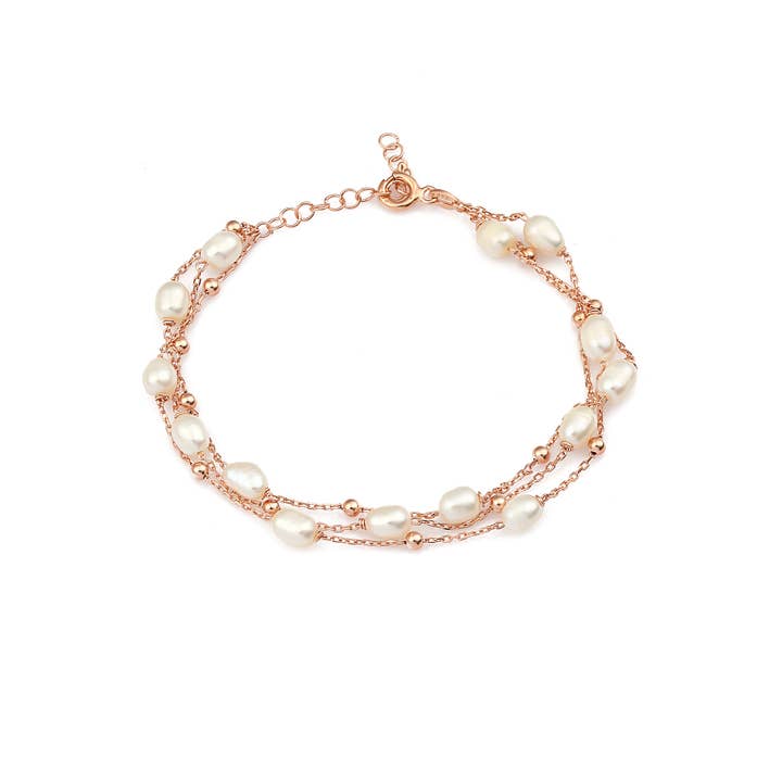 Armband aus 925er Sterlingsilber mit Perle für den Großhandel von Azuris Silver