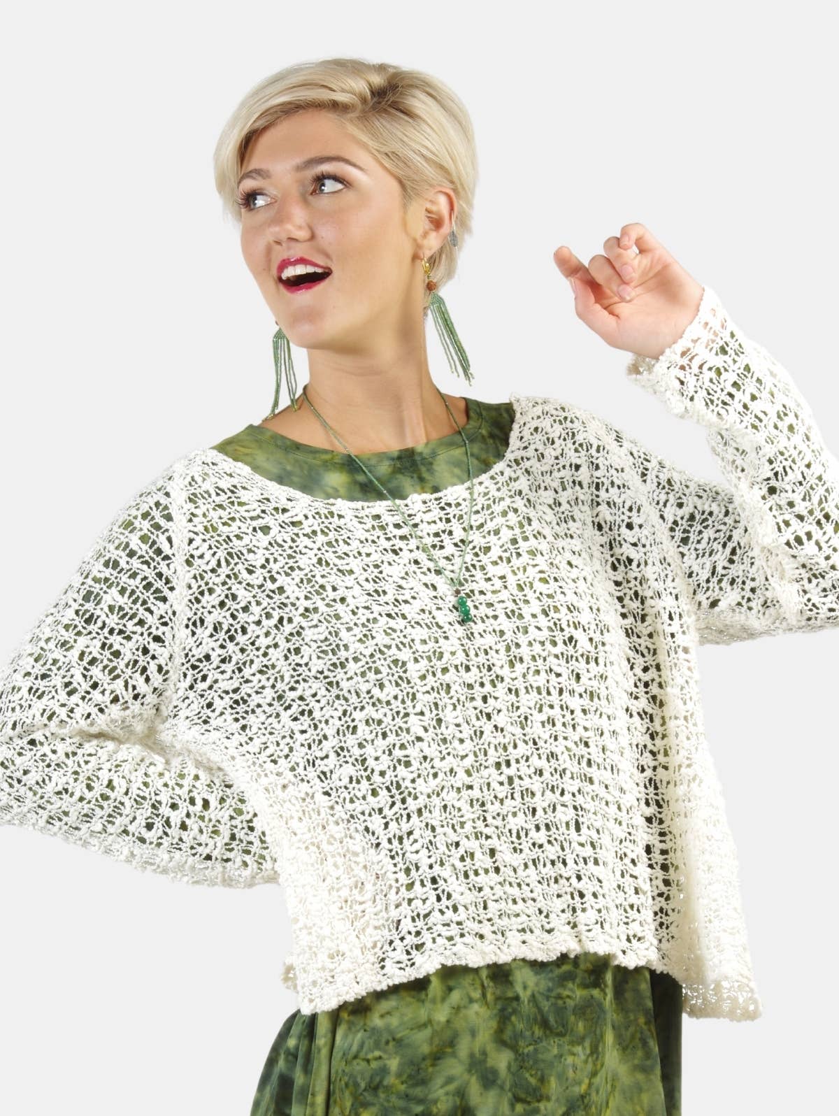 Hands To Hearts - Wholesale Tunic - Women's - Crocheted Long Sleeve Soul Warmer45