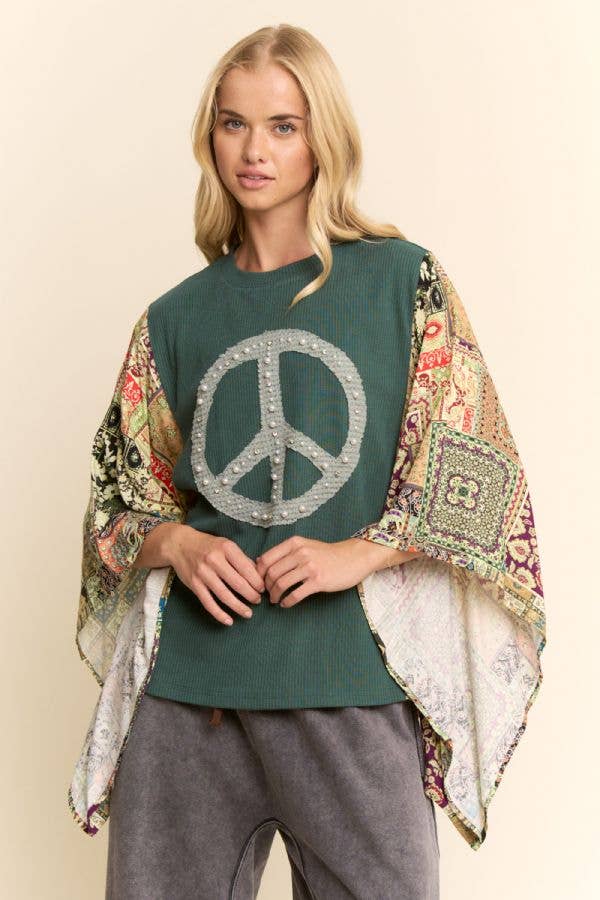 Davi & Dani - Wholesale Knit Top - Women's - BOHO PATCHWORK KNIT TOP4