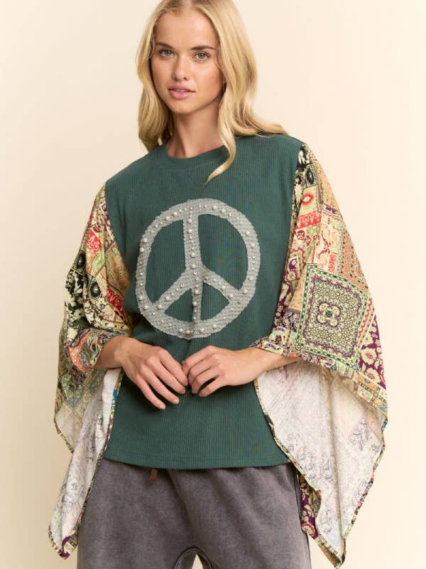 Davi & Dani - Wholesale Knit Top - Women's - BOHO PATCHWORK KNIT TOP4