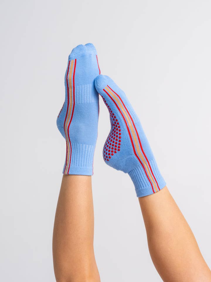 Quarter Socks - Retro Stripe Candy for wholesale by Reformer Loops