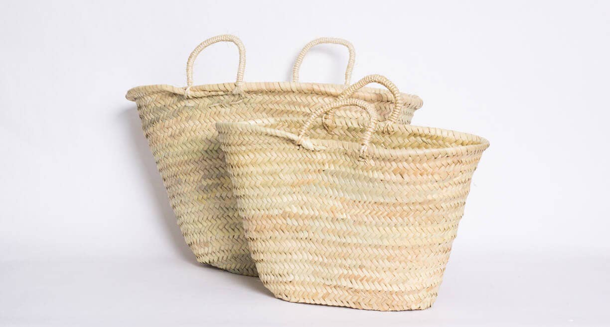 High crafty - Wholesale Basket - Handcrafted Short Handle Palm Basket – Elegant Christmas Bas7