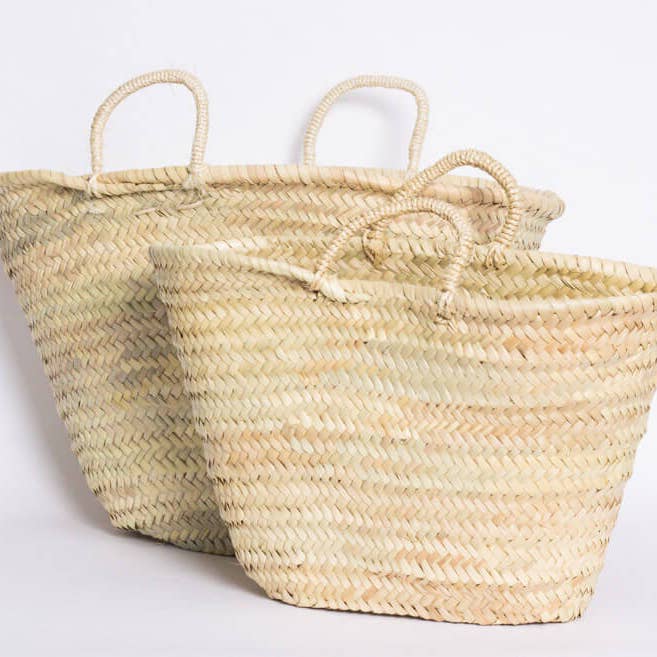 High crafty - Wholesale Basket - Handcrafted Short Handle Palm Basket – Elegant Christmas Bas7