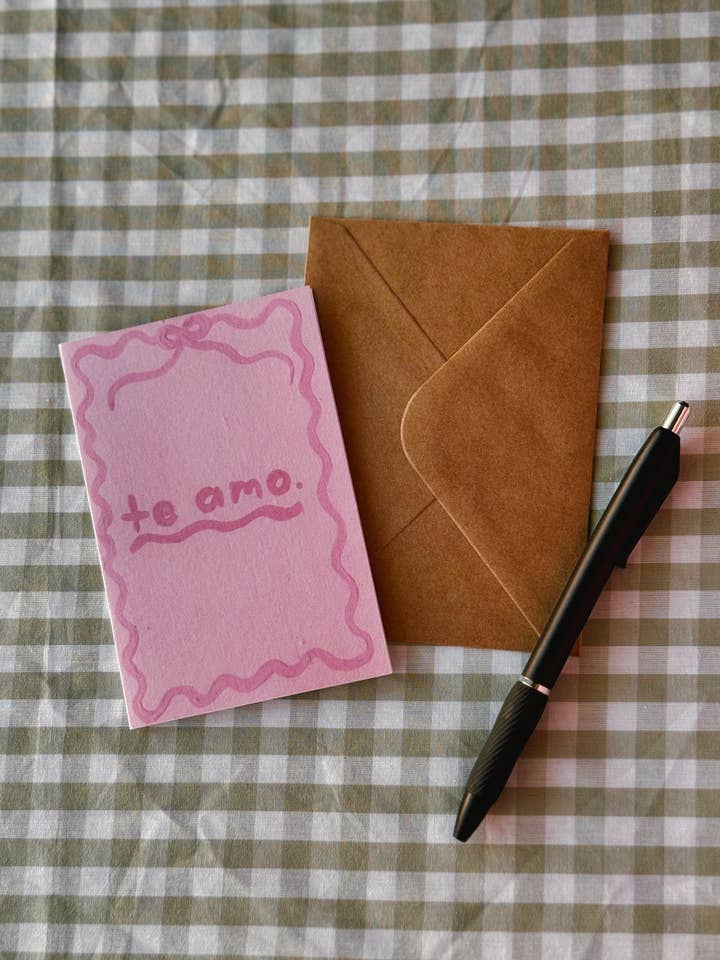 Te Amo Greeting Card for wholesale by Itzy Bitzy Art Shop