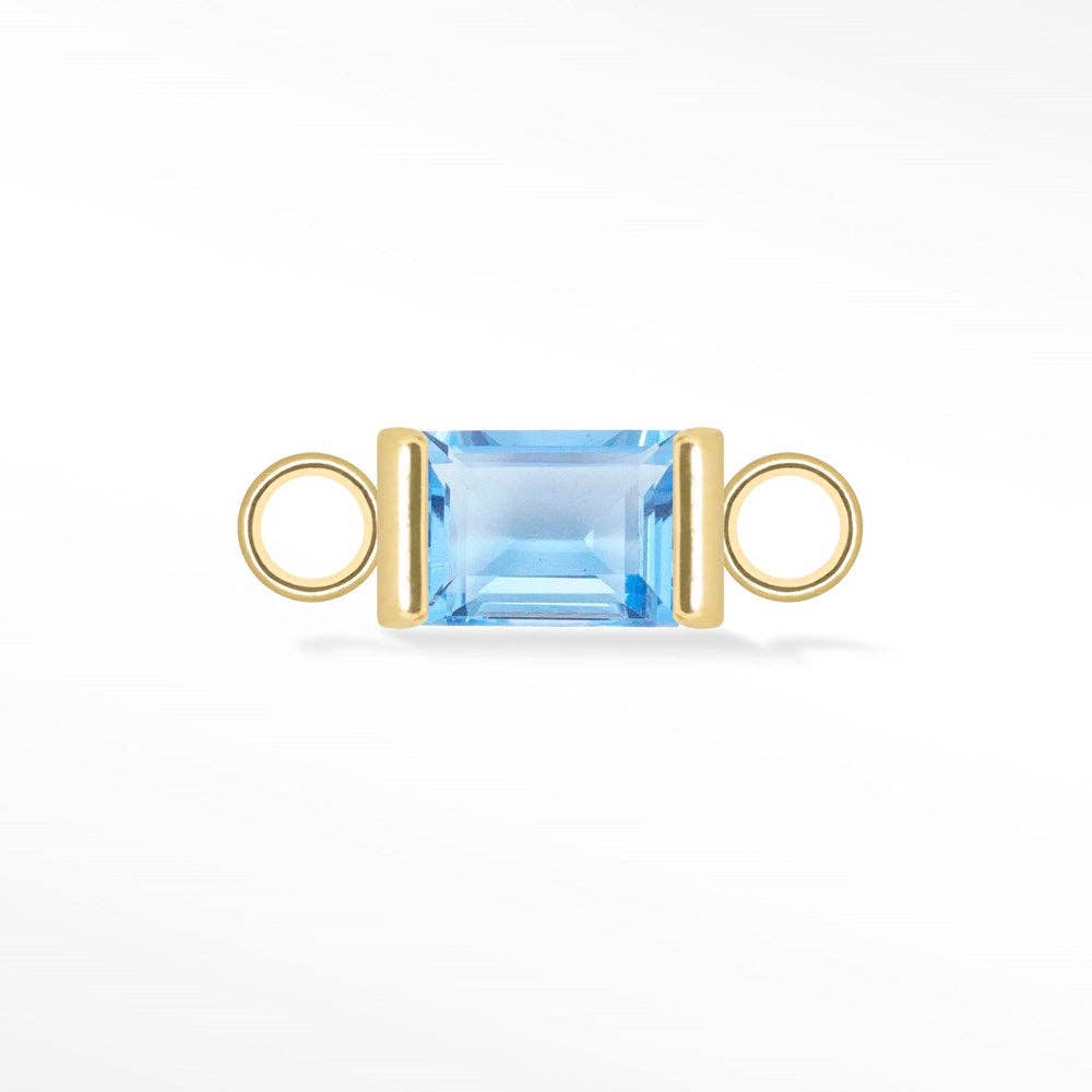 Nina Wynn Pro Shop – wholesale Individual charm/pendant – Wholesale Baguette 5x3mm Natural Gemstone Gold 14K Connectors for Permanent Jewelry1