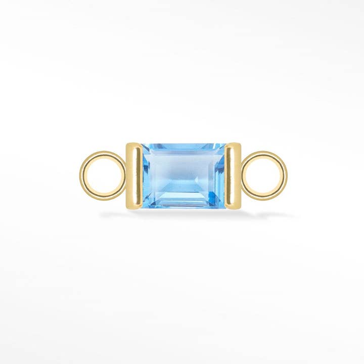 Nina Wynn Pro Shop – Großhandel Individueller Charm/Anhänger – Großhandel mit Baguette, 5 x 3 mm, aus natürlichem Edelstein, 14-karätiges Gold, Stecker für dauerhaften Schmuck1