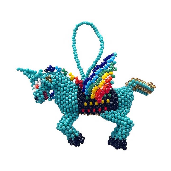 Beaded Unicorn Figurine Seed Bead Hanging Ornament for wholesale by Pichincha