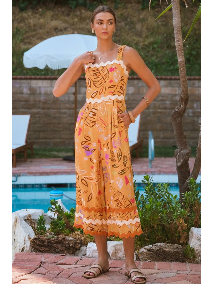 Mandarino Tuta midi stampata conversazionale in vendita all'ingrosso su Faire1