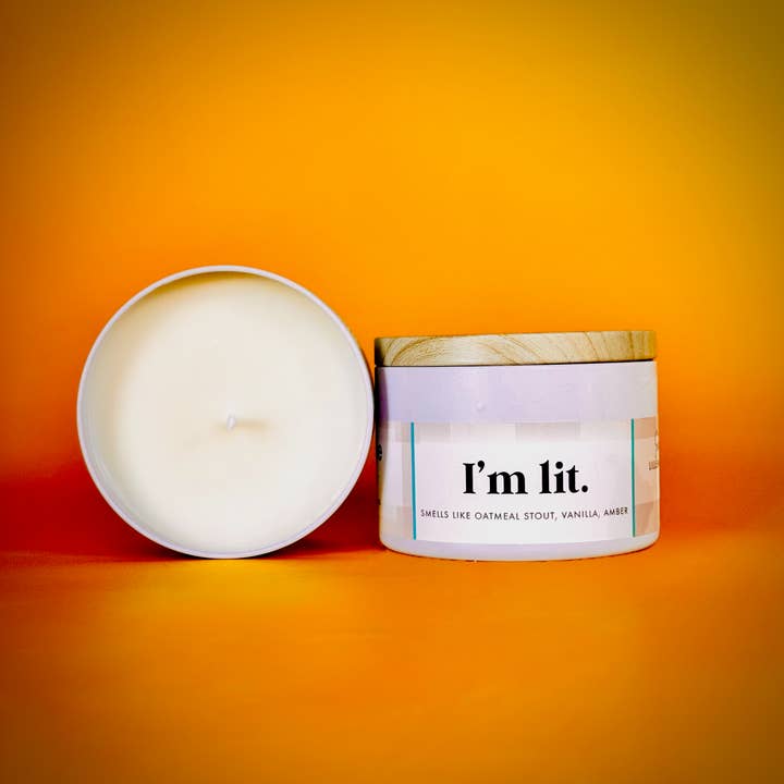 L I L L I E & P I N E - Wholesale Jar/Filled Candle - "I'm Lit" Fun Soy Candle3