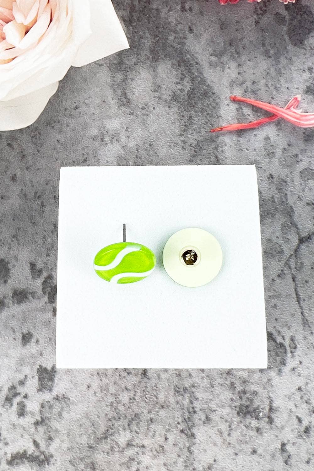 JHP Collection - Wholesale Stud/Post Earrings - VARIETY OF SPORTS BALL EPOXY MINI STUD EARRINGS15