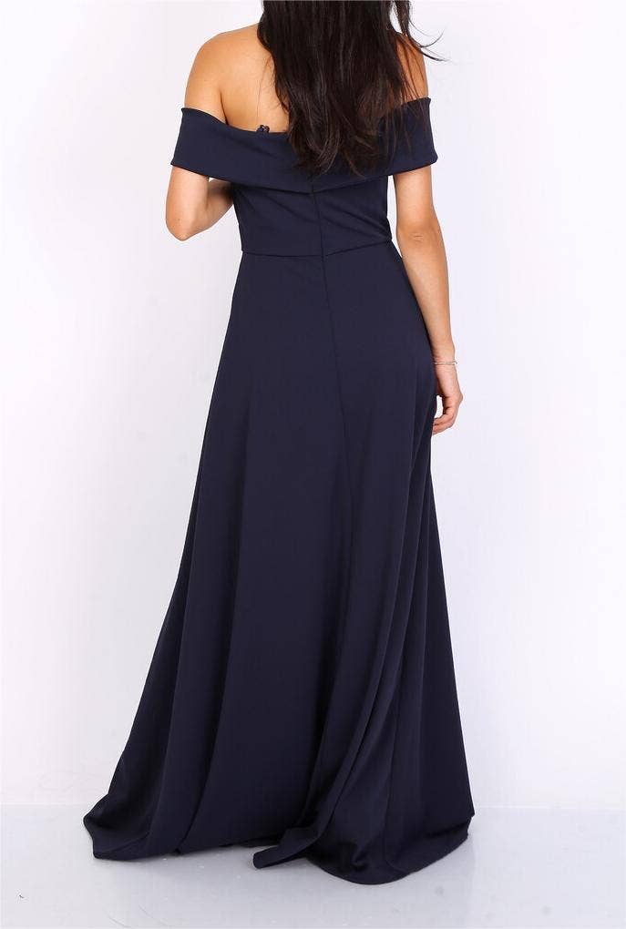 Alice'Desir - Wholesale Gown - Women's - 8892 A-line dress with boat neckline1