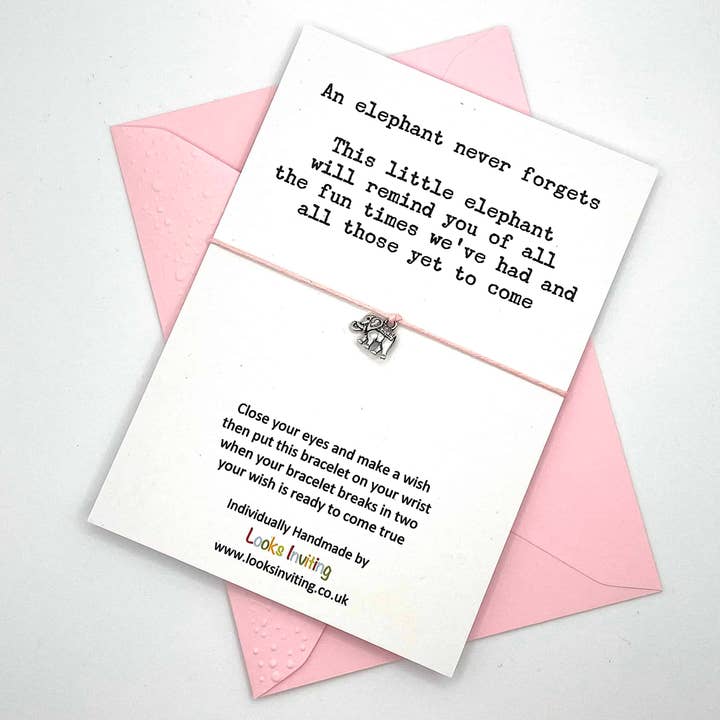 Memory Elephant Wish Bracelet - An Elephant Never Forgets for wholesale by Looks Inviting