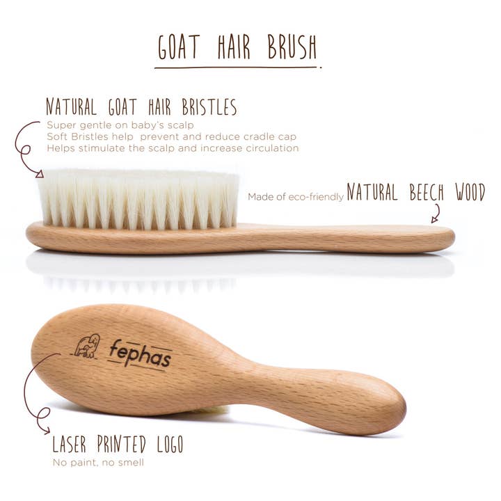 Fephas - Wholesale Hair Brush/Comb Set - Kids & Baby - Wooden Baby Hair Brush Set1