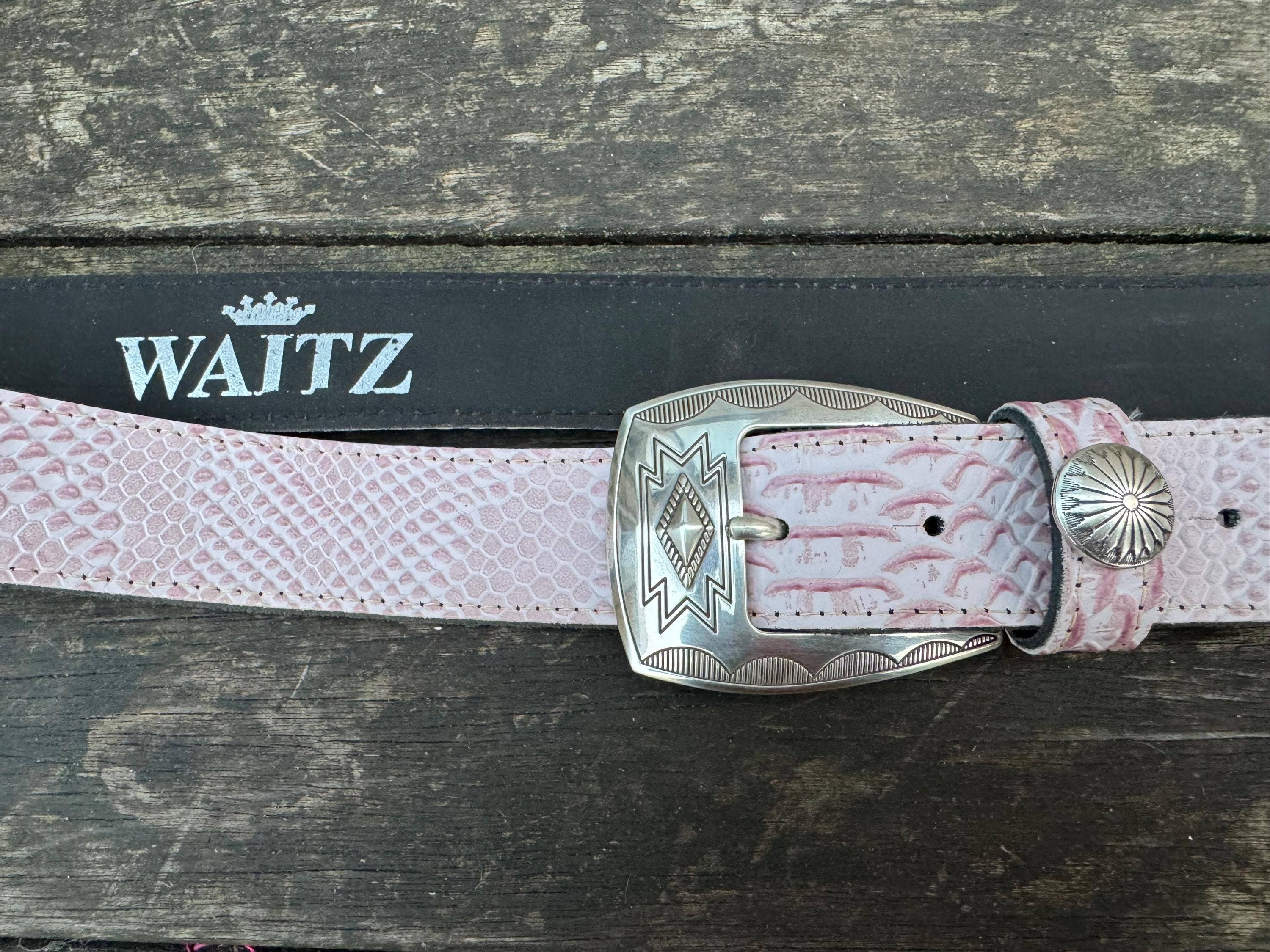 WAITZ – wholesale Belt – Women's – Labelle pink snake fashion belt1