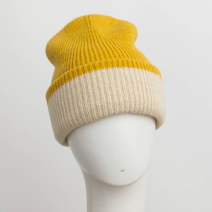 Leto Accessories - Wholesale Beanie - Women's - Basic Knit Two Tone Beanie - 4 Cute Colors1