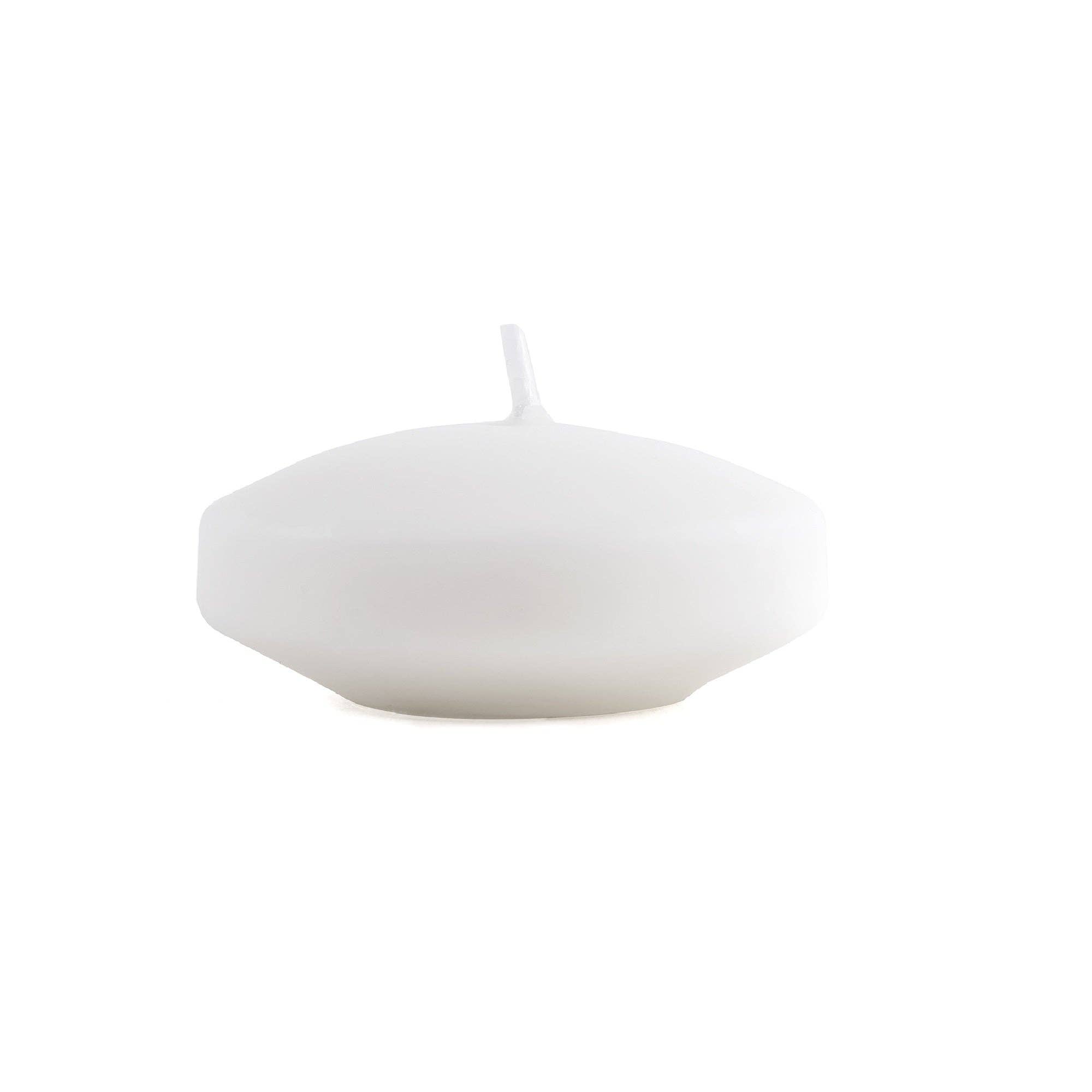 White 3 Inch Floating Candles - White- 4pc/pack for wholesale on Faire