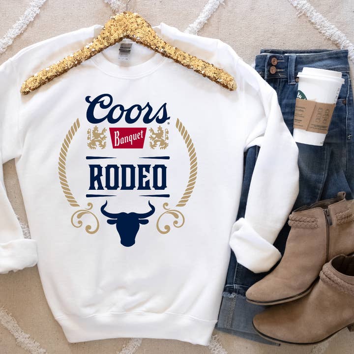 Moletom Coors Banquet Rodeo Gola Redonda por atacado de rustikcreation