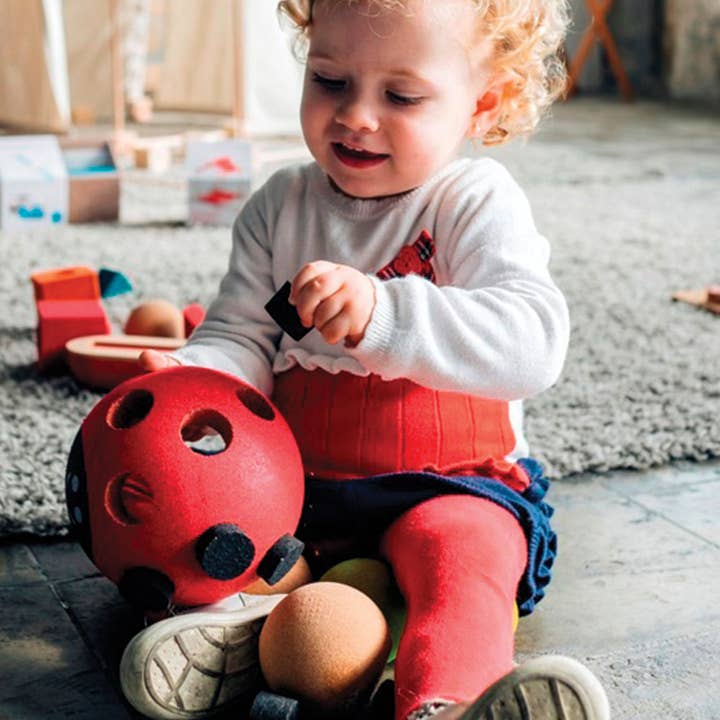 ELOU by Valoris - Venta al por mayor Juguete de madera - Niños - Mariquita - Juguete encajable - Juguete de madera y corcho