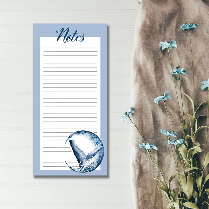 Humpback Whale Memo Pad for wholesale by Cloud Jellybean Art