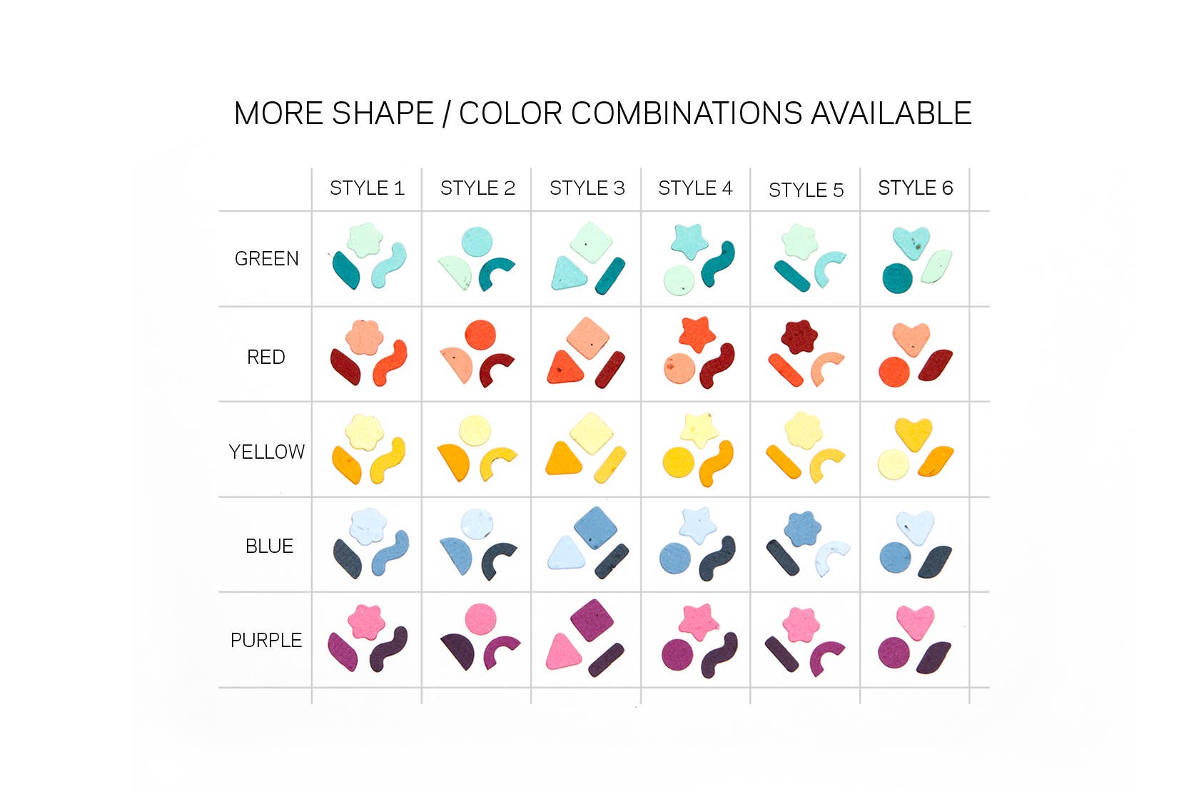 Studio 82° - Wholesale Confetti - Die Cut Wildflower Seed Confetti - Red9