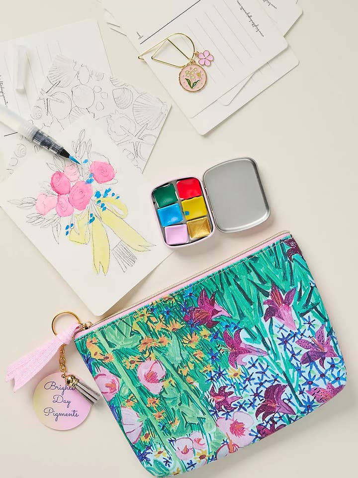 DIY Watercolor Pouch in Pink for wholesale by Brighter Day Pigments