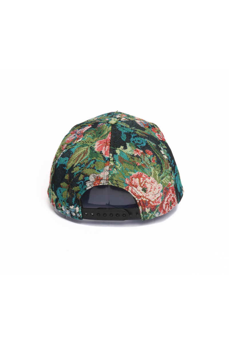 David And Young - Wholesale Baseball Cap - Women's - Floral Print in Brocade 5 Panel Baseball Cap3