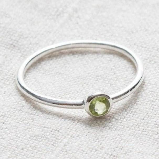 Tiny Rituals - Wholesale Single Stone/Solitaire Ring - Peridot Silver Ring