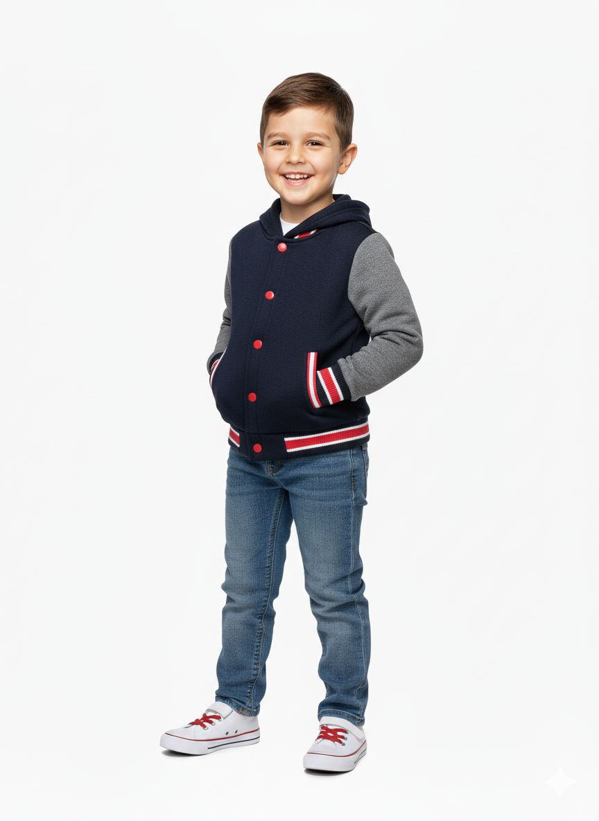 Unik - Wholesale Varsity/Baseball Jacket - Women's - Plain Varsity Fleece Hoodies 2-4 10