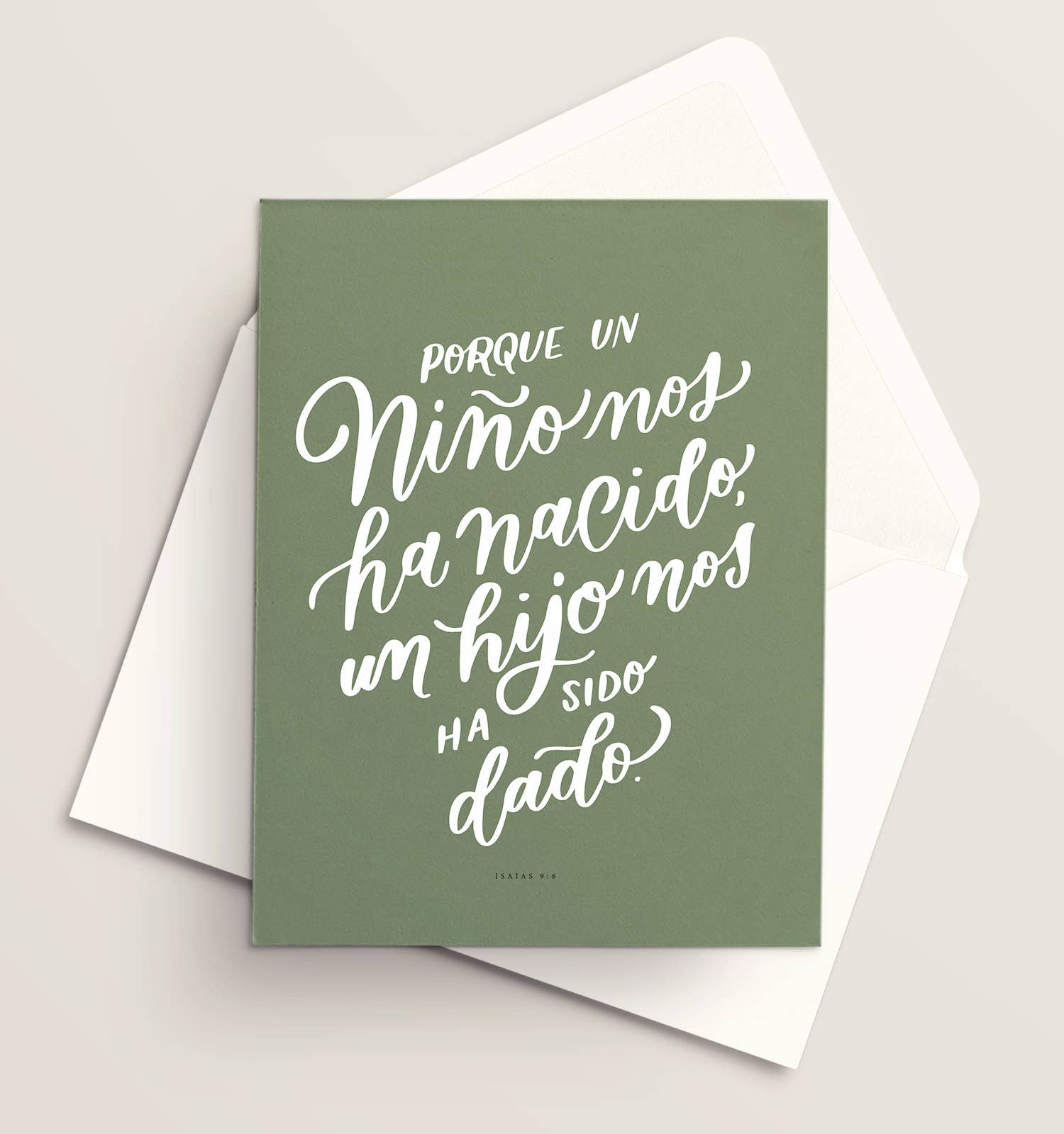 Vivi Furlong - Wholesale Christmas Card - Porque un niño nos ha nacido (Isaías 9:6) | Tarjeta cristiana | Tarjeta hecha a mano | Tarjeta de fiestas | Tarjetas navideñas | Navidad 2025 | Basada en la fe0