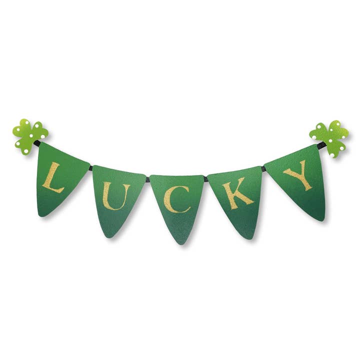 "Lucky" Banner Magnet (9.5"w), St. Patrick's Day for wholesale by Roeda Studio