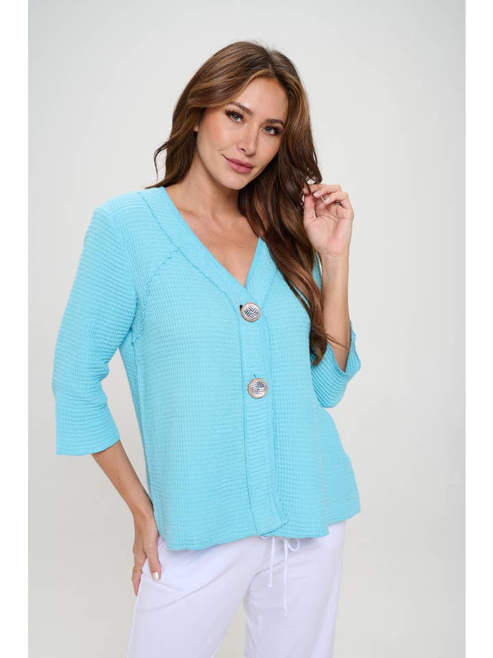 Focus Fashion – wholesale Jacket – Women's – Feather Waffle Jacket-Style C686