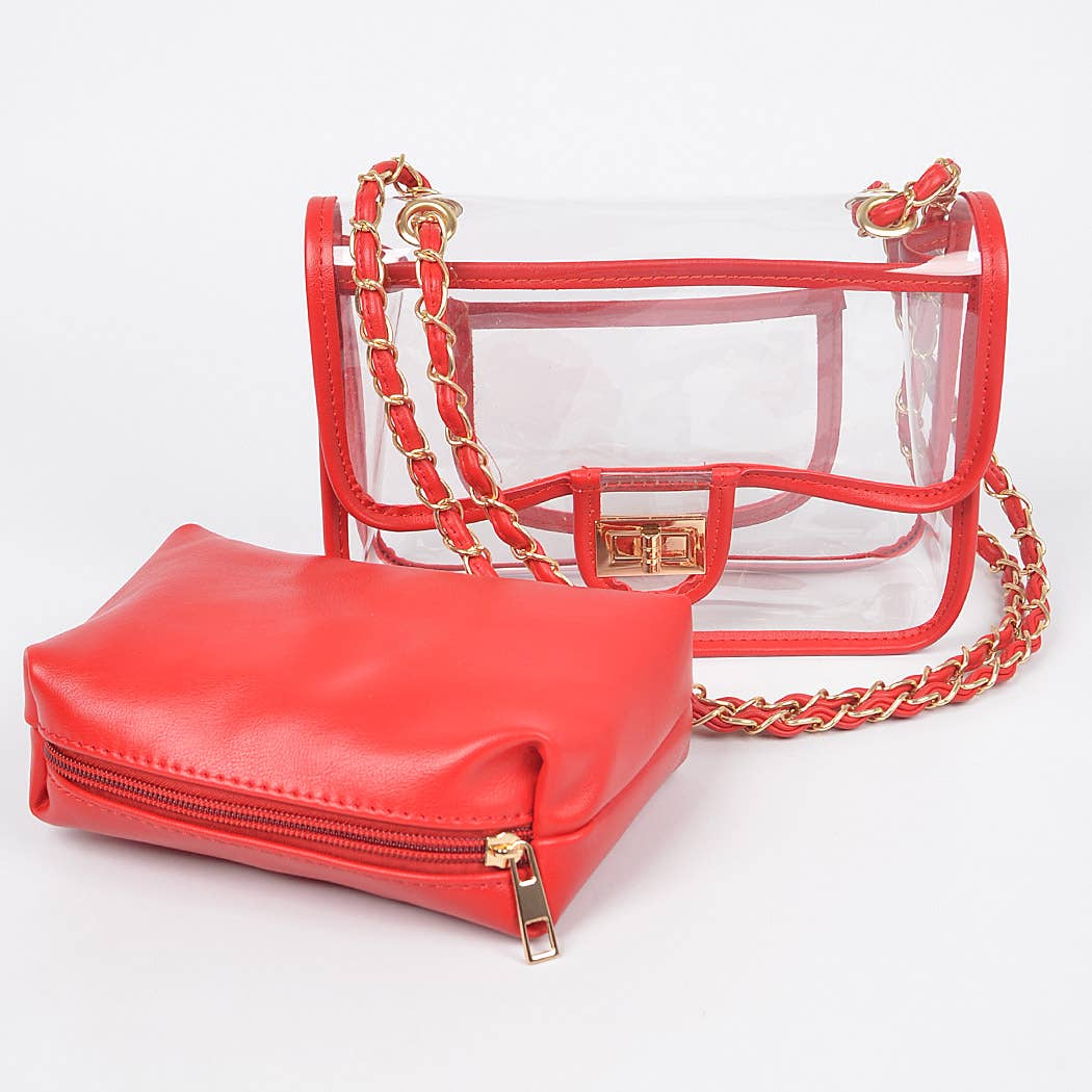 3AM BY H&D ACCESSORIES - Wholesale Crossbody Bag - Women's - Transparent Crossbody Bag W/pouch13