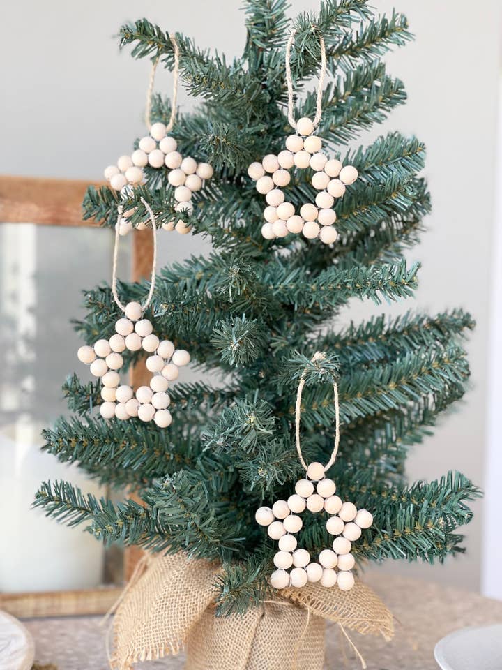 Beaded Christmas Star for wholesale by Made in Freshwater