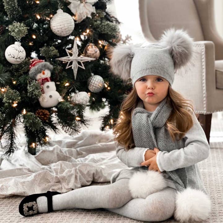 Petite Maison Kids - Vente Bonnet – enfant - Chapeau Angora Double Pom Nikita18