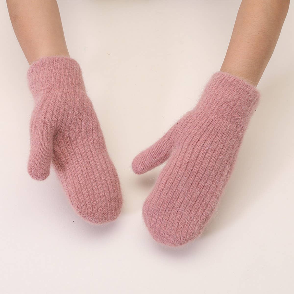 ACCITY - Wholesale Gloves - Unisex - KNITTED WOOL COVERED WINDPROOF WARM GLOVES_CWAG02497