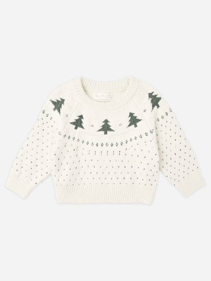 Pull Fair Isle | Arbres | Rylee & Cru pour la vente par Forever French Baby