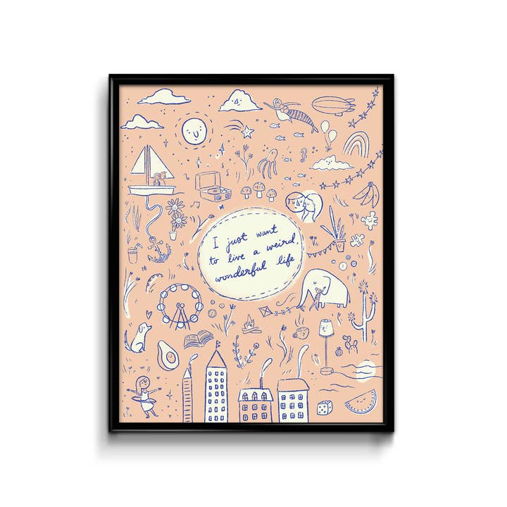 Weird Wonderful Life Art Print 8x10 for wholesale by Abbie Ren Illustration