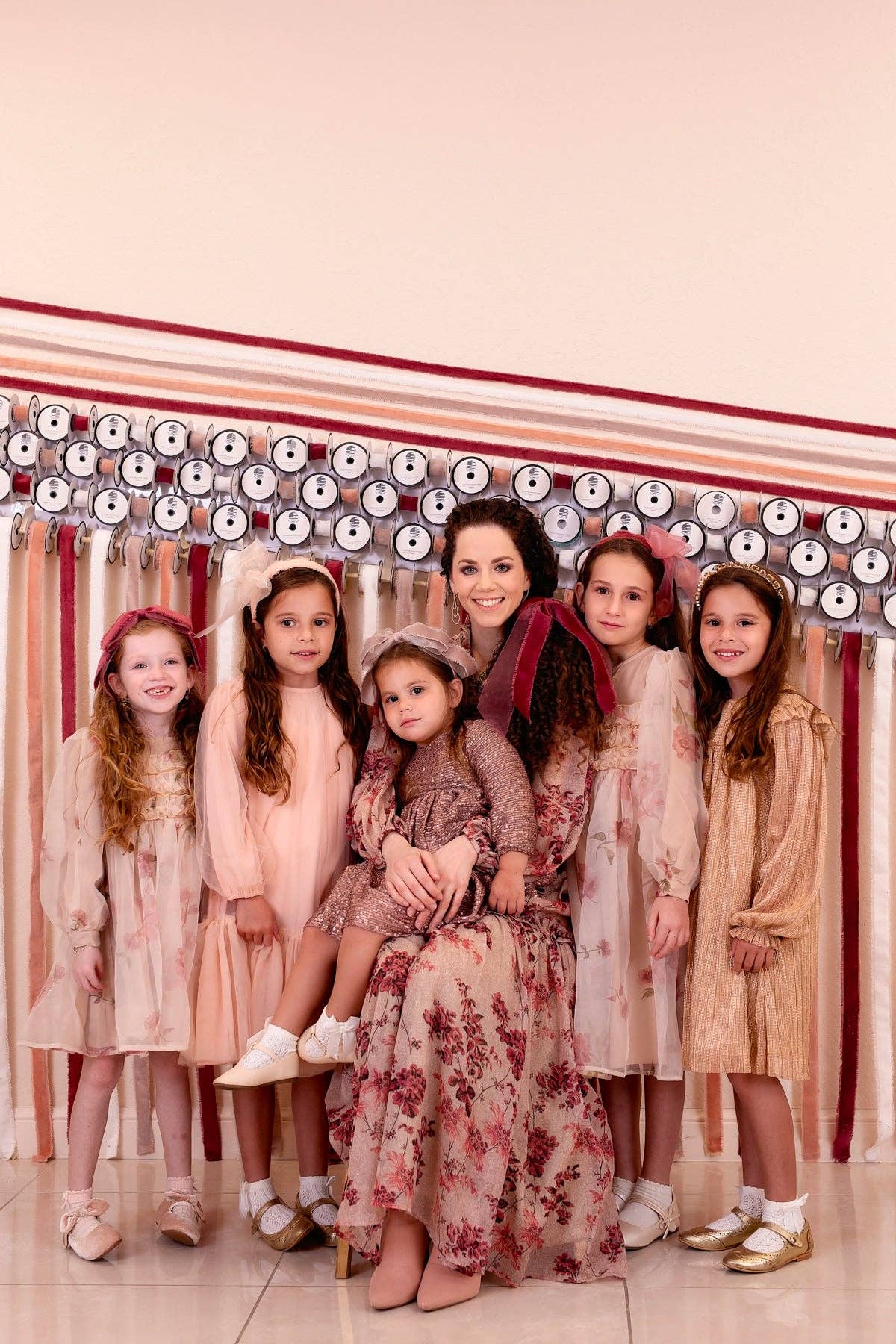 Primrose Princess Long Tail Bow Clip - Cranberry (Handmade in the USA!) for wholesale on Faire12