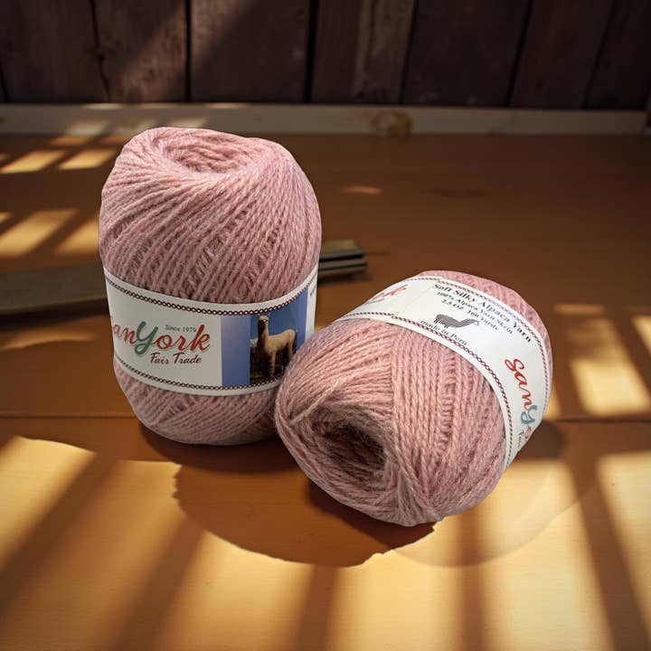 Feines Alpaka-Strickgarn Stränge 100 Gramm Weiches Rosa Häkeln für den Großhandel von Sanyork Fair Trade