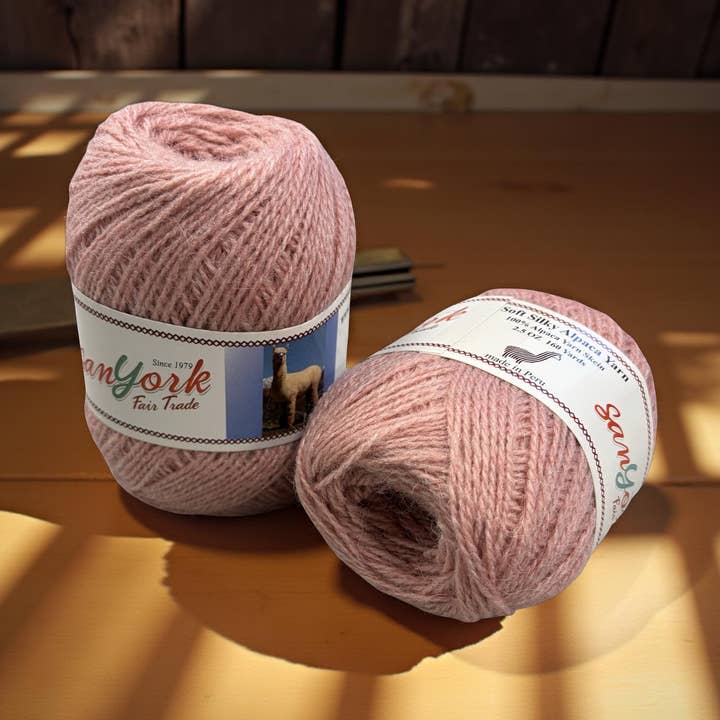 Fine Alpaca Knitting Yarn Skeins 100 grams Soft Pink Crochet for wholesale by Sanyork Fair Trade