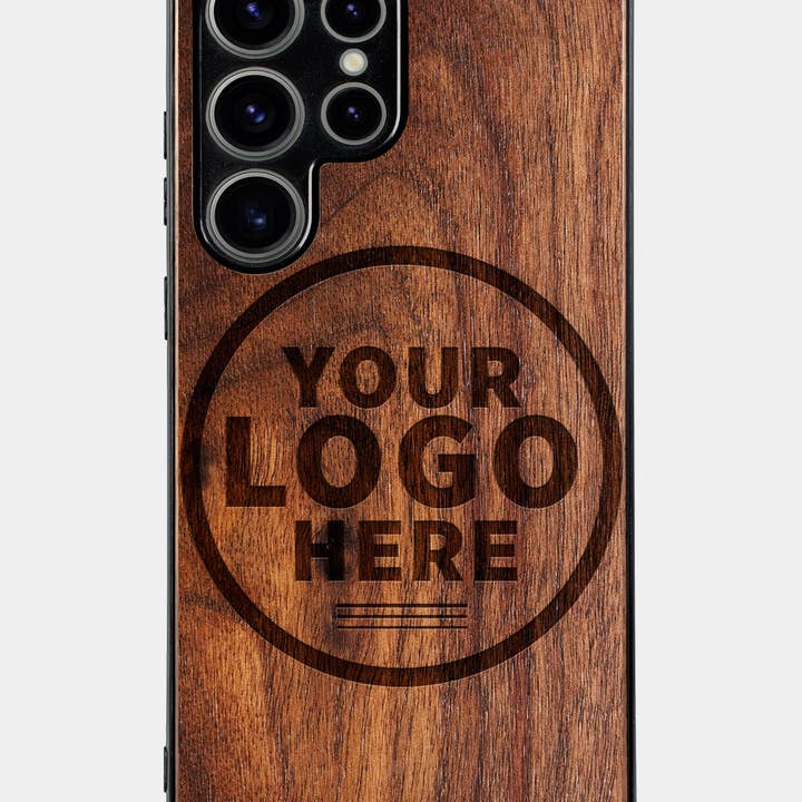 Walnut Wood Galaxy S25 Ultra Case - Custom Engraved S25 Ultra Cover for wholesale by Engraved In Nature