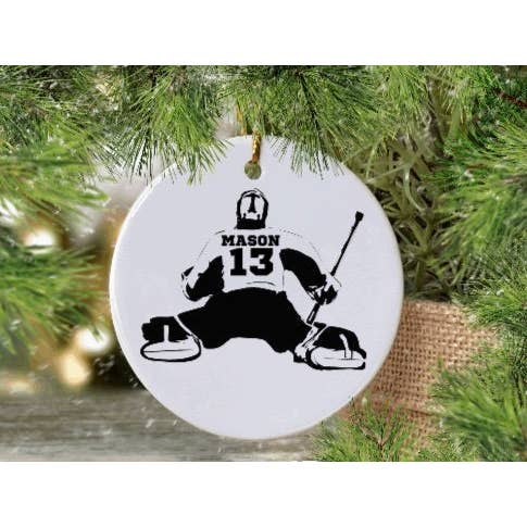 Adorno de portero de hockey personalizado para venta al por mayor de Kelabels